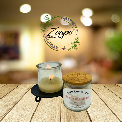 Small Berries and Greens Vegan Candle