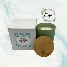 Load image into Gallery viewer, Sage Green Jar Mocha Mint Vegan Candle