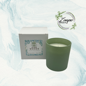 Sage Green Jar Oak and Woods Vegan Candle