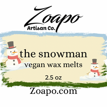 Load image into Gallery viewer, the Snowman Vegan Wax Melts