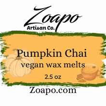 Load image into Gallery viewer, Pumpkin Chai Vegan. Wax Melts